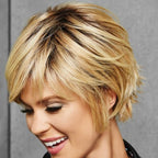 Bob Wig With Eye-Length Bangs Short Hair Wig