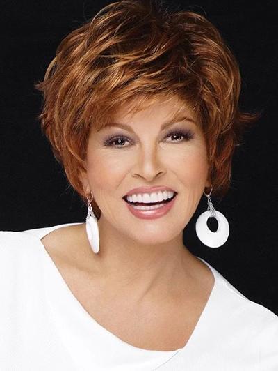 Fluffy Curls Hair Oblique Bangs Short Hair