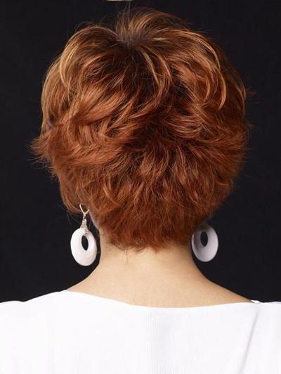 Fluffy Curls Hair Oblique Bangs Short Hair