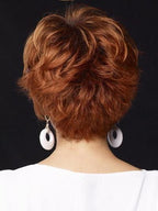 Fluffy Curls Hair Oblique Bangs Short Hair