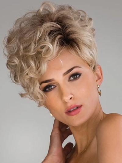 SHORT CURLY SYNTHETIC WIG