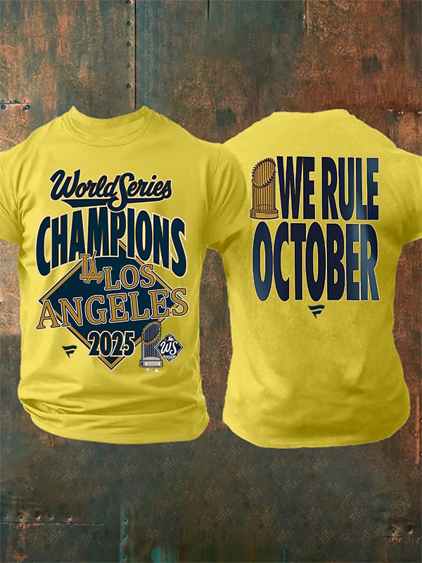 Men's   champion Baseball Print Casual  T-Shirt