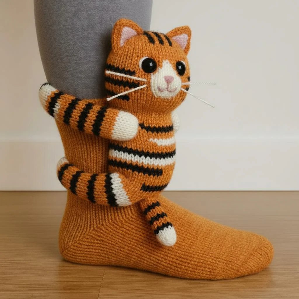 🎁Cosy 3D Knit Animal Socks, Cute & Comfy for You or a Lovely Gift 💝