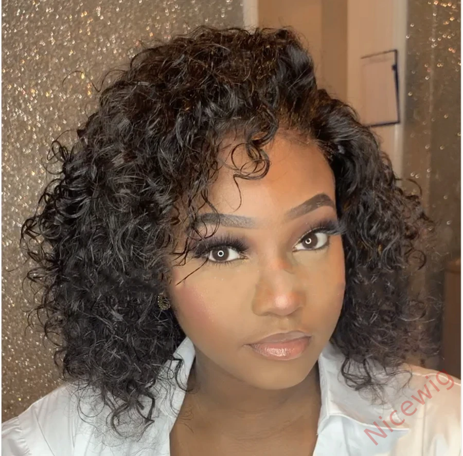Hot Sale Glueless Short Curly Black Bob Wig