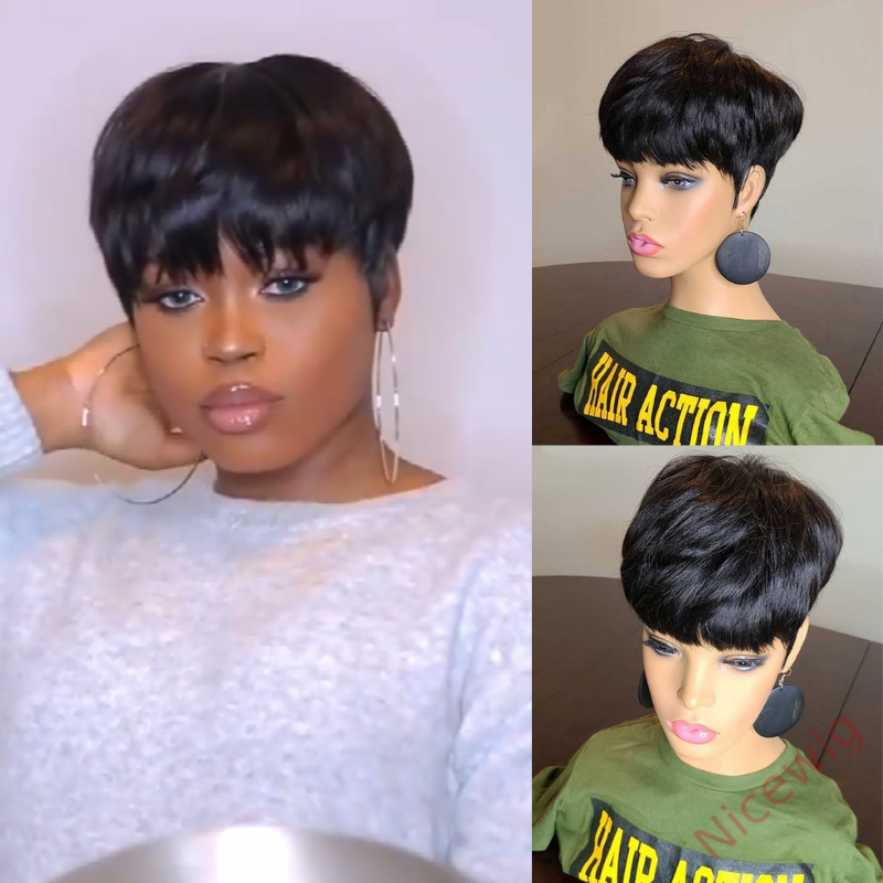Best Seller Glueless Short Wig 4Inch Bob Straight Hair