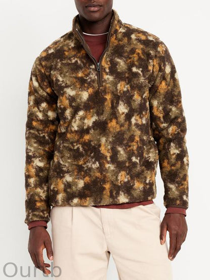 Men's Western Cowboy Printed Zip Pullover