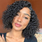 Hot Sale Glueless Short Curly Black Bob Wig