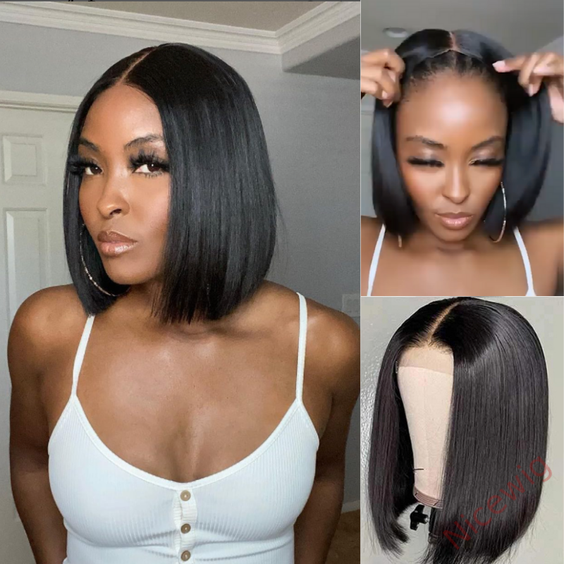 Glueless Brazilian Straight Hai Bob Wigs Lady Wig