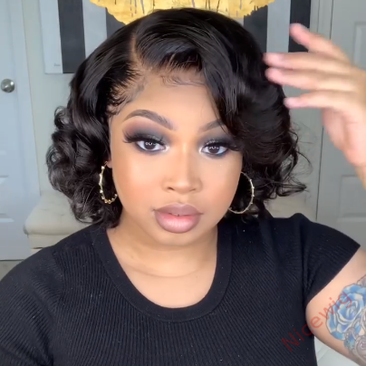 Glueless Hot Sale Short Bob Body Wave Wig For Women